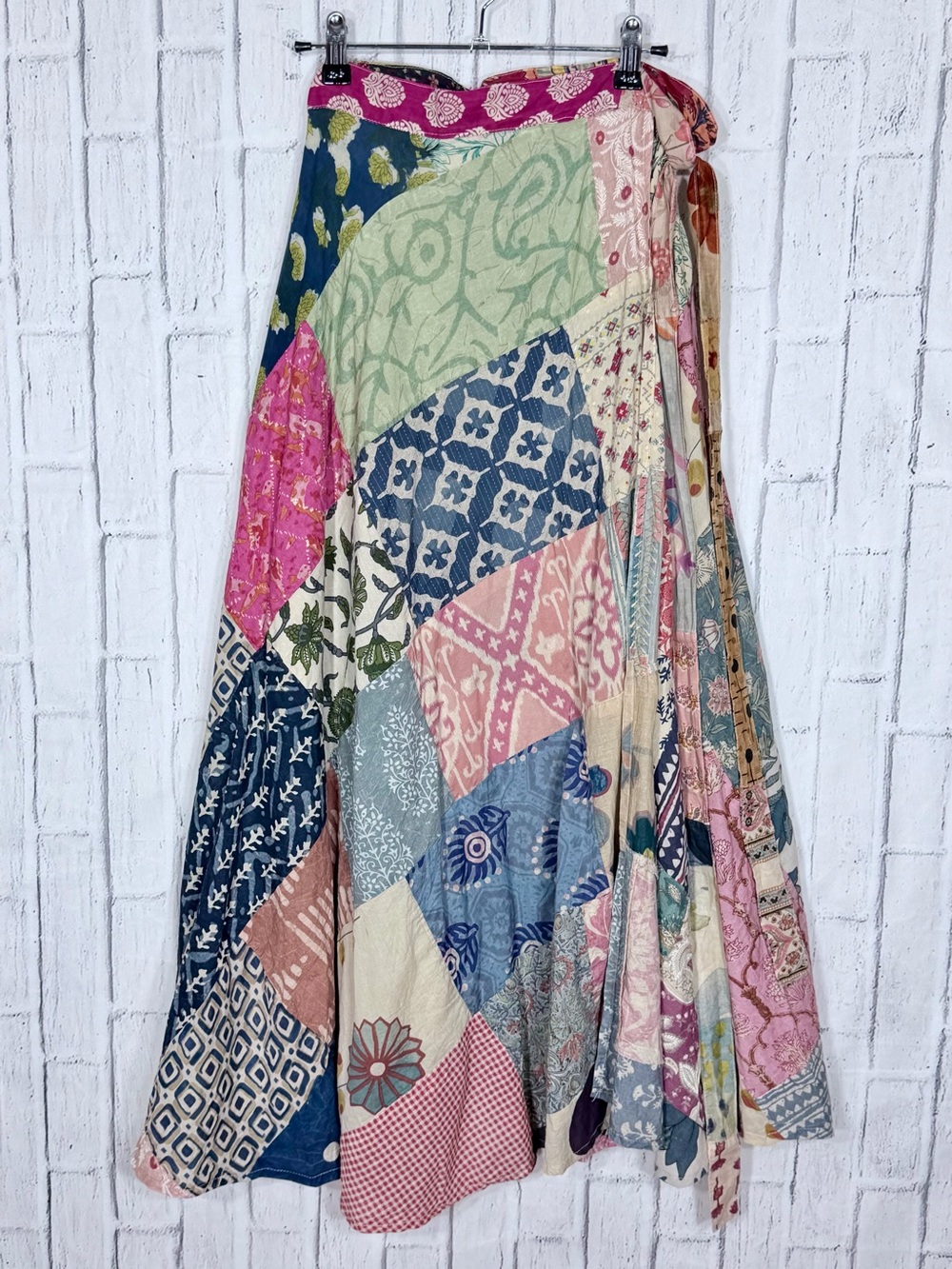 Jaded Gypsy Patchwork Wrap Skirt NWT Free Size 100% Cotton Boho Festival